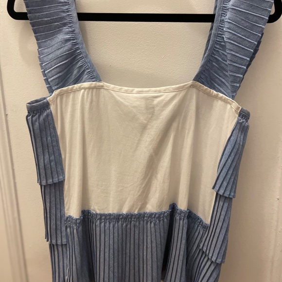 J Crew Blue Layered Tiered Tank Top - Picture 2 of 6